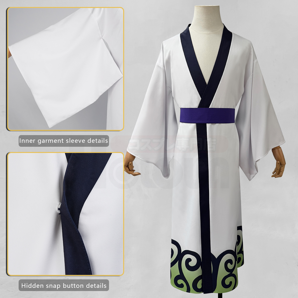 Pre-sale HOLOUN Zoro Anime Cosplay Costume Wano Country Haori Belt Convention Halloween Christmas Party Outfit