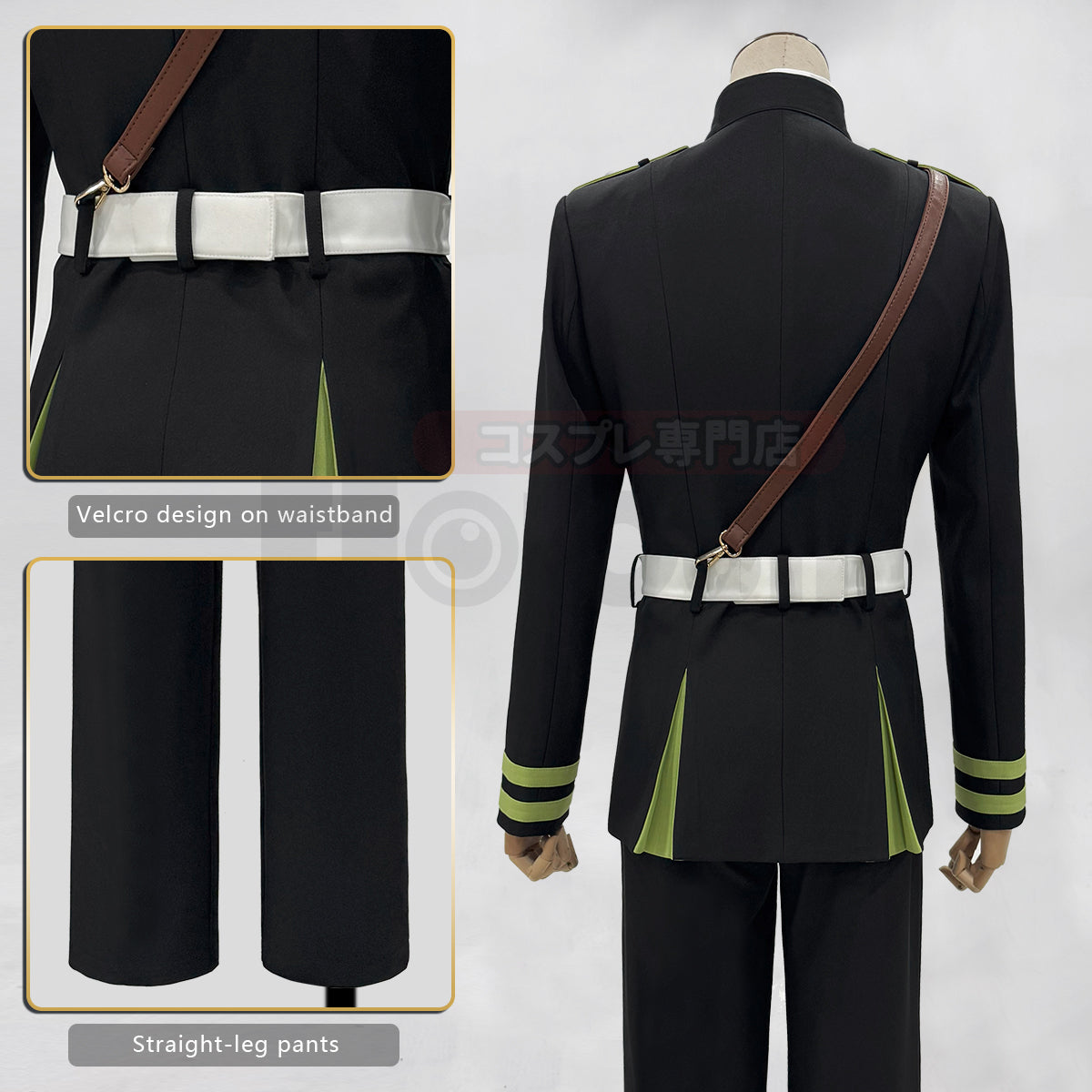 HOLOUN Seraph Of The End Anime Yuichiro Hyakuya Cosplay Costume Jacket Pants Shirt Belt Halloween Christmas Animation Convention