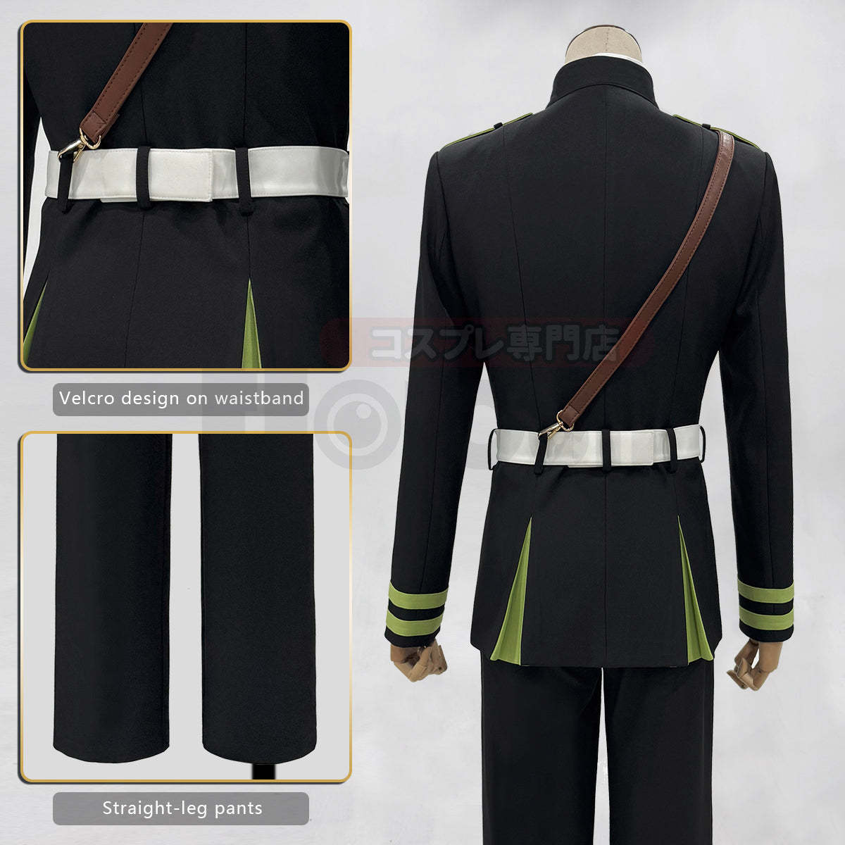 HOLOUN Seraph Of The End Anime Yuichiro Hyakuya Cosplay Costume Jacket Pants Shirt Belt Halloween Christmas Animation Convention