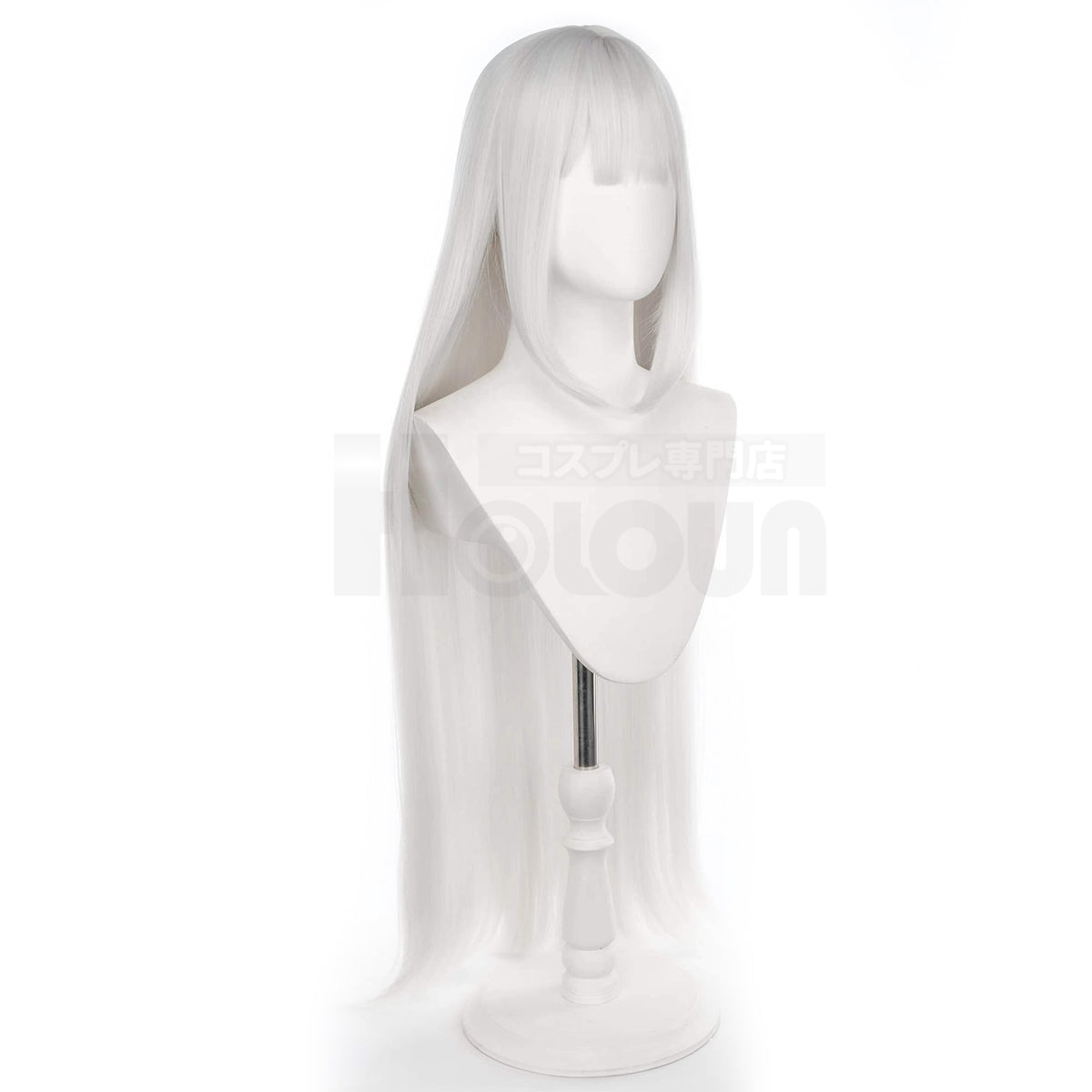 HOLOUN Anime Emilia Cosplay Wig Rose Net Synthetic Fiber Adjustable Size Heat Resistant