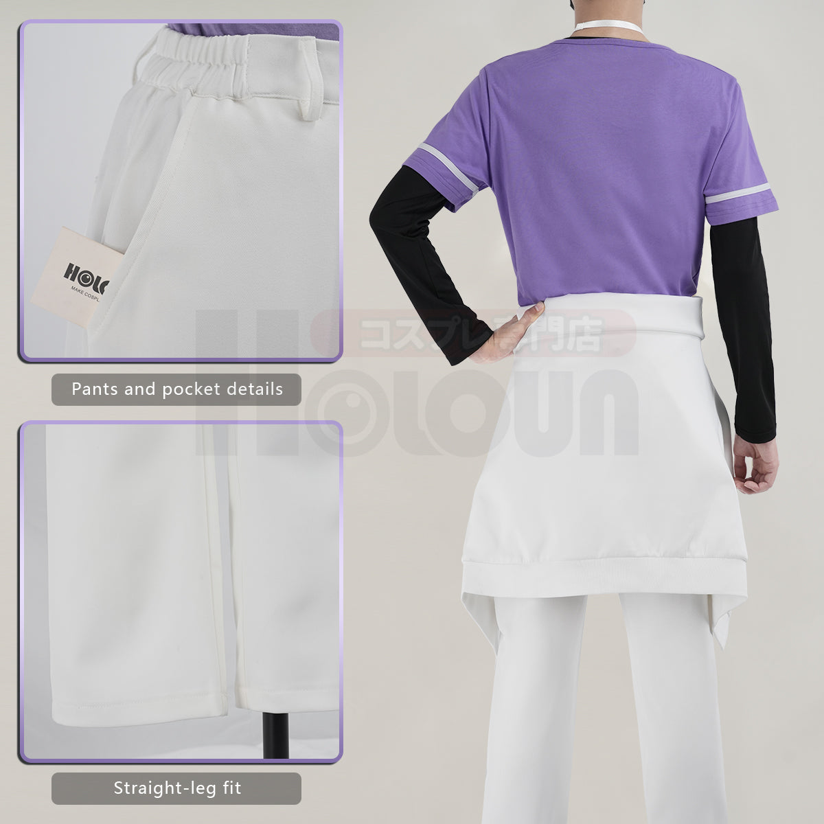 HOLOUN Identity V Game Aesop Carl BLK Cosplay Costume Uniform Shirt T-shirt Tracksuit Pants Cos Convention Daily Wear