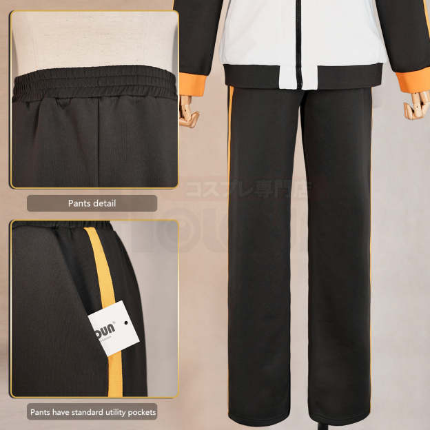 HOLOUN Anime Natsuki Subaru Cosplay Costume Embroidery Full Zip Tracksuit Elastic Pants