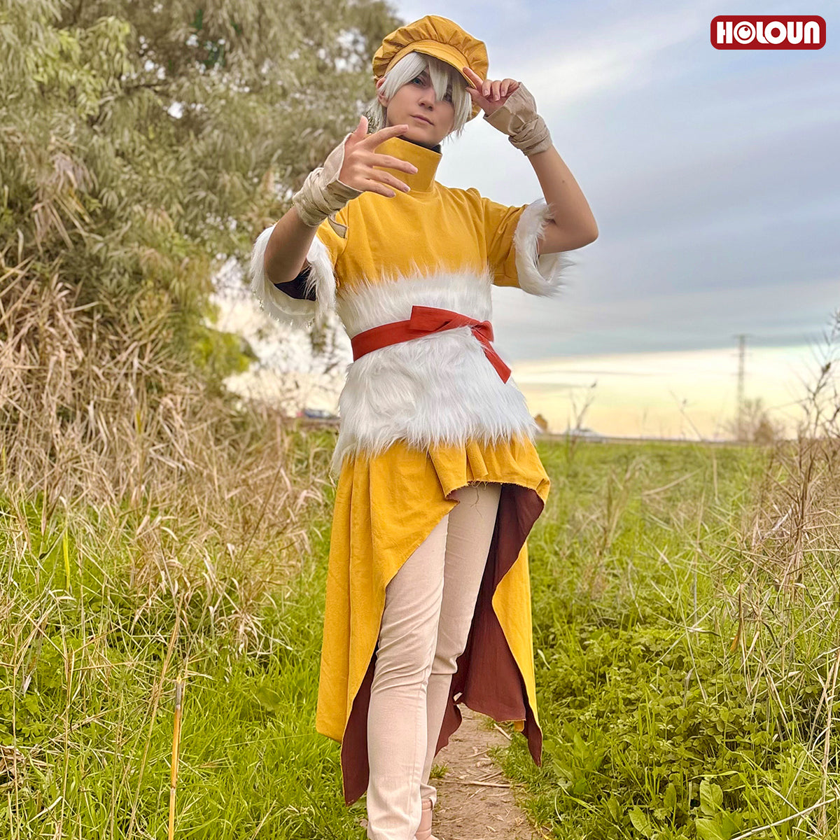HOLOUN STONE Anime Saionji Ukyo Cosplay Costume Pants Hat Animation Convention 2025 Halloween Christmas Gift