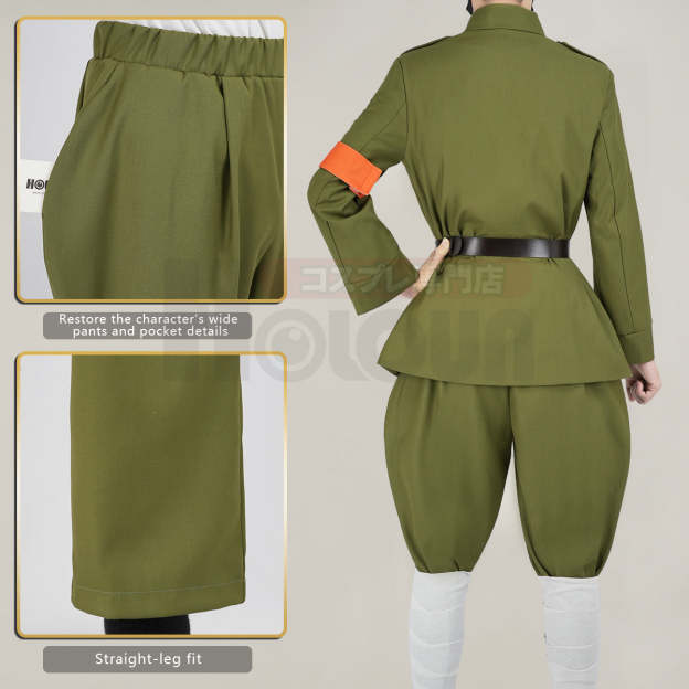 HOLOUN Axis Powers Anime Wang Yao Cosplay Costume Uniform Jacket Pants Animation Convention Halloween Christmas