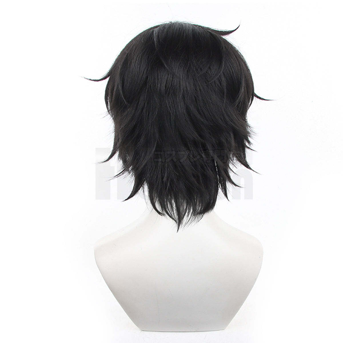 HOLOUN PS 5 Game Ren Amamiya Joker Cosplay Wig Rose Net Synthetic Fiber Adjustable Size Black Heat Resistant