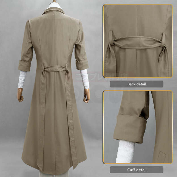 HOLOUN Bungo Anime Dazai Osamu Cosplay Costume Wig Oversized Lining Coat Elastic Pants Vest Shirt Pendant Verson 1
