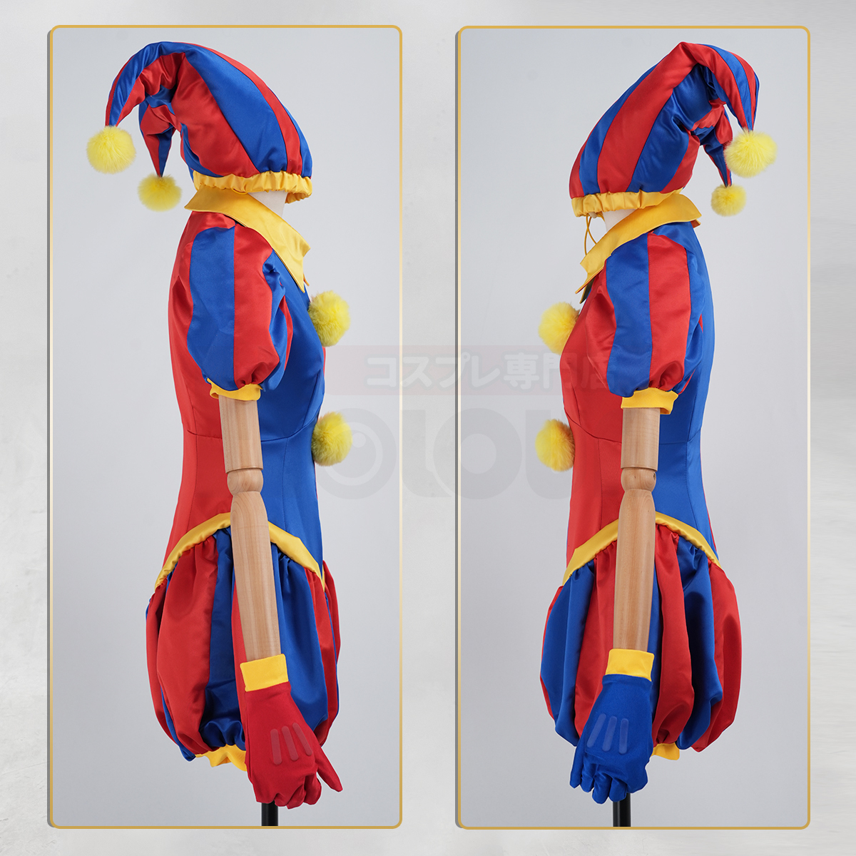 HOLOUN Circus Anime Pomni XDDCC Cosplay Costume Party Convention Halloween Christmas Upgraded Jumpsuit Clown Hat Gloves