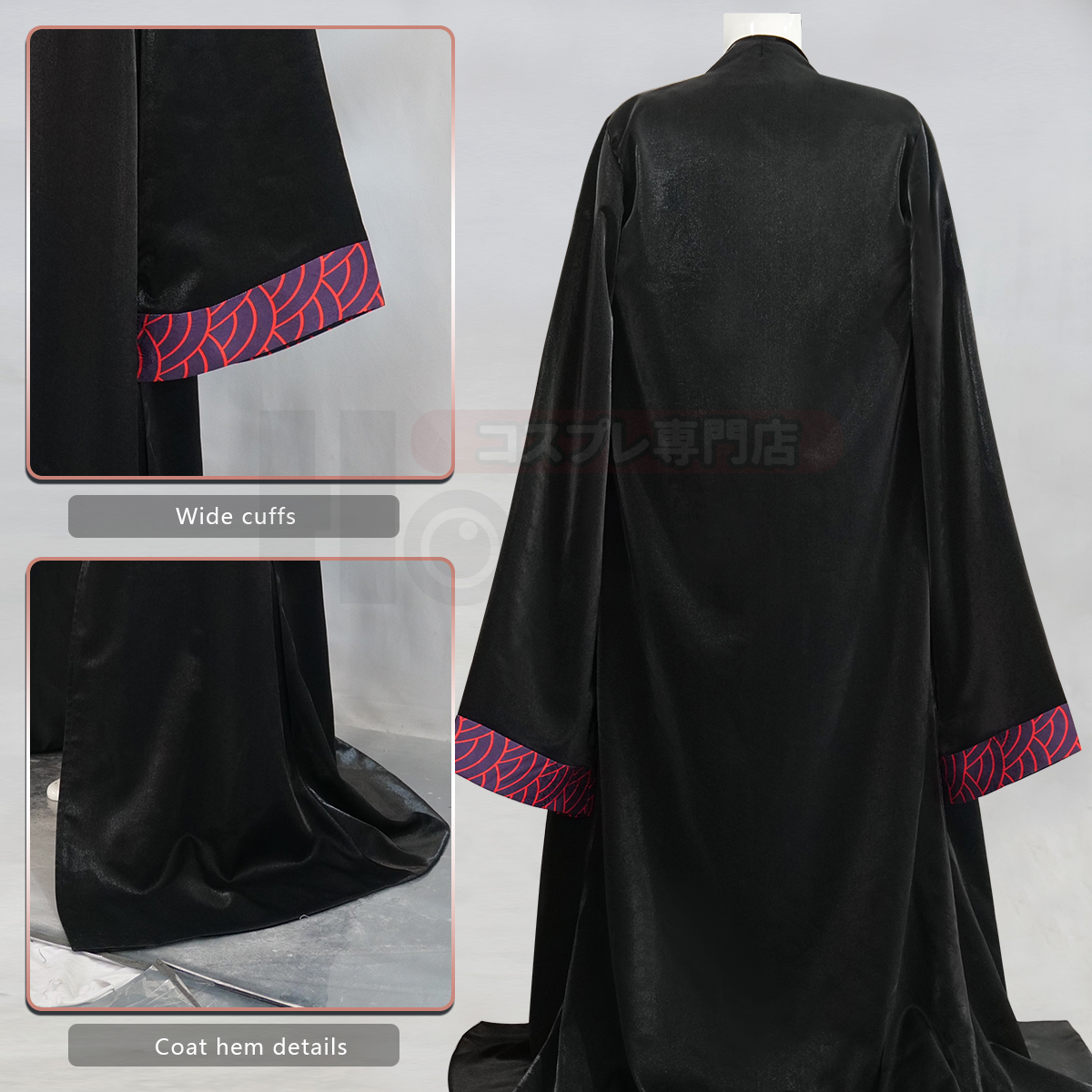 HOLOUN Jia Qiu Game Limbus Company Cosplay Costume Halloween Christmas Convention Party Gift Black Red Cape Pants