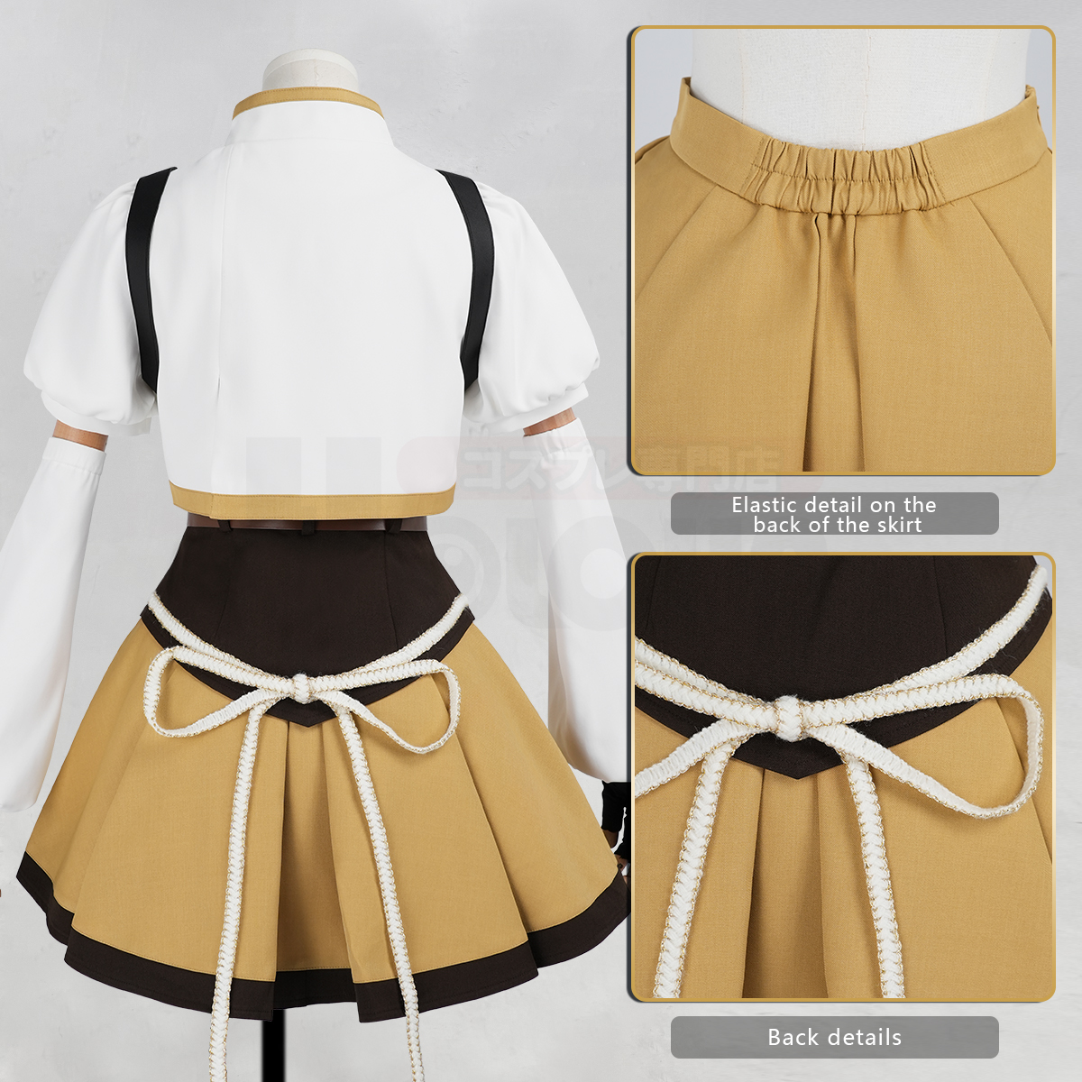 Pre-sale HOLOUN Mami Tomoe Anime Puella Magi Madoka Magica Cosplay Costume Halloween Christmas Party Convention Coat Top Skirt Hat