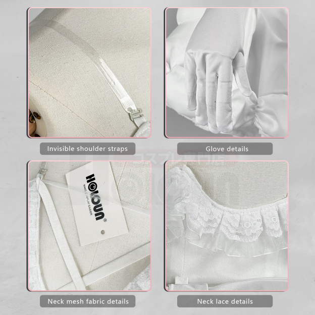 Pre-sale HOLOUN Sua Anime ALNST Cosplay Costume Halloween Christmas Party Convention Idol White Dress
