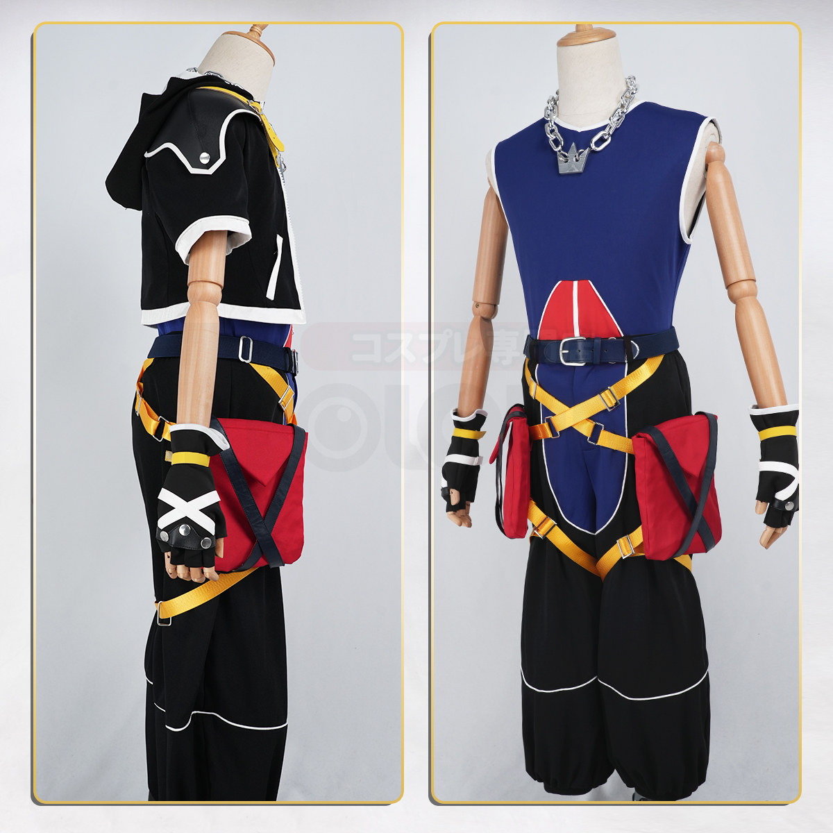 Pre-sale HOLOUN Sora Cosplay Costume Game KH2 Convention Halloween Christmas Coat Pants Vest Belt Gloves Necklace