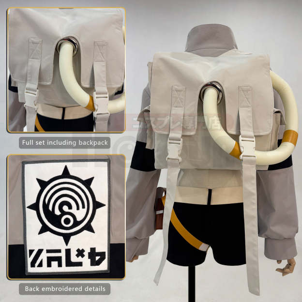 HOLOUN Gachiakuta Anime Riyo Cosplay Costume Convention Halloween Christmas Embroidery Top Vest Short Backpack Waist Bag