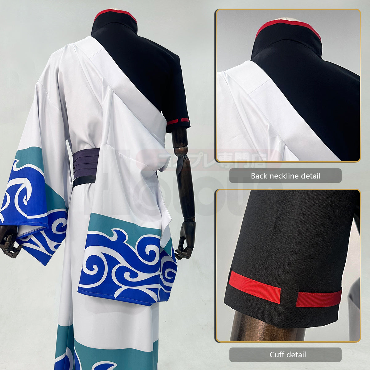 HOLOUN Anime Sakata Gintoki Cosplay Costume Wig Kimono Top Pants Cos Convention Halloween Christmas Gift