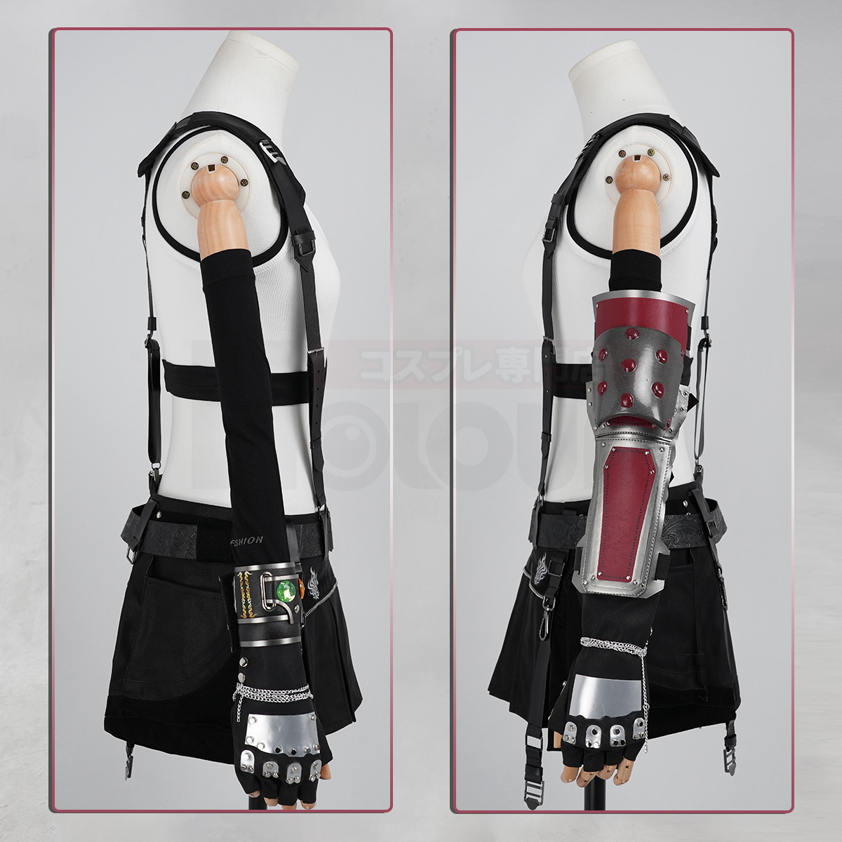 Pre-sale HOLOUN Tifa Cosplay Costume FF VII Game Halloween Convention Christmas Party Top Skirt Belt Gloves