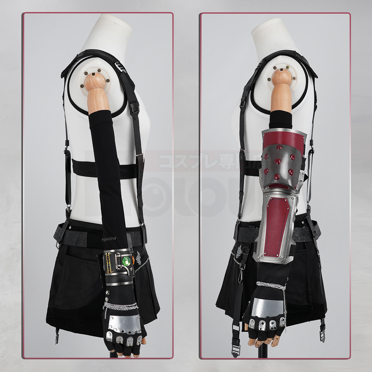 Pre-sale HOLOUN Tifa Cosplay Costume FF VII Game Halloween Convention Christmas Party Top Skirt Belt Gloves