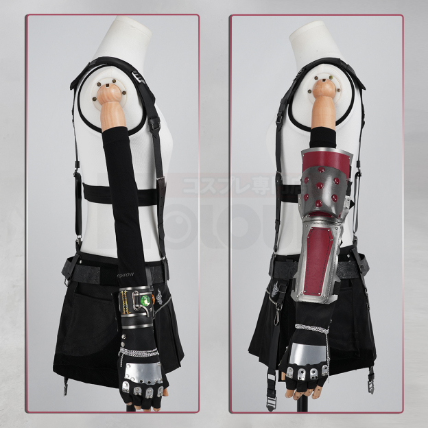 Pre-sale HOLOUN Tifa Cosplay Costume FF VII Game Halloween Convention Christmas Party Top Skirt Belt Gloves