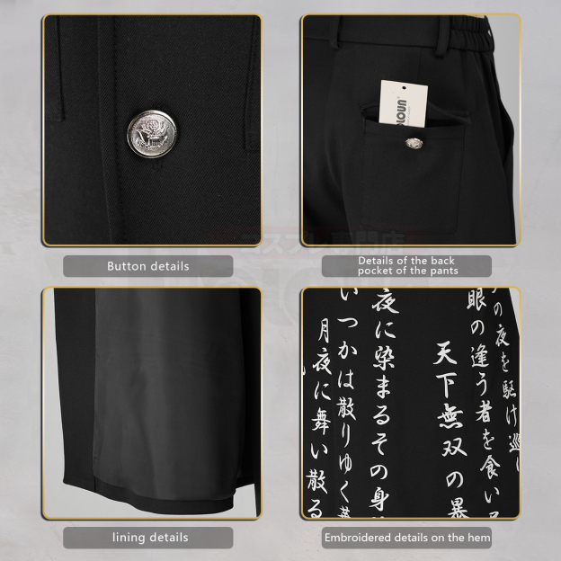 Pre-sale HOLOUN Shinichiro Sano Cosplay Costume Tokyo Anime Convention Halloween Black Dragon 1th Gen Tokkofuku Embroidered Coat Pants