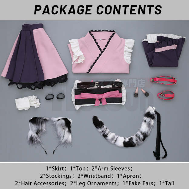 HOLOUN Cosmic Princess Kaguya Anime Komazawa Noi Cosplay Costume Skirt Tail Ears Horn Convention Halloween Christmas