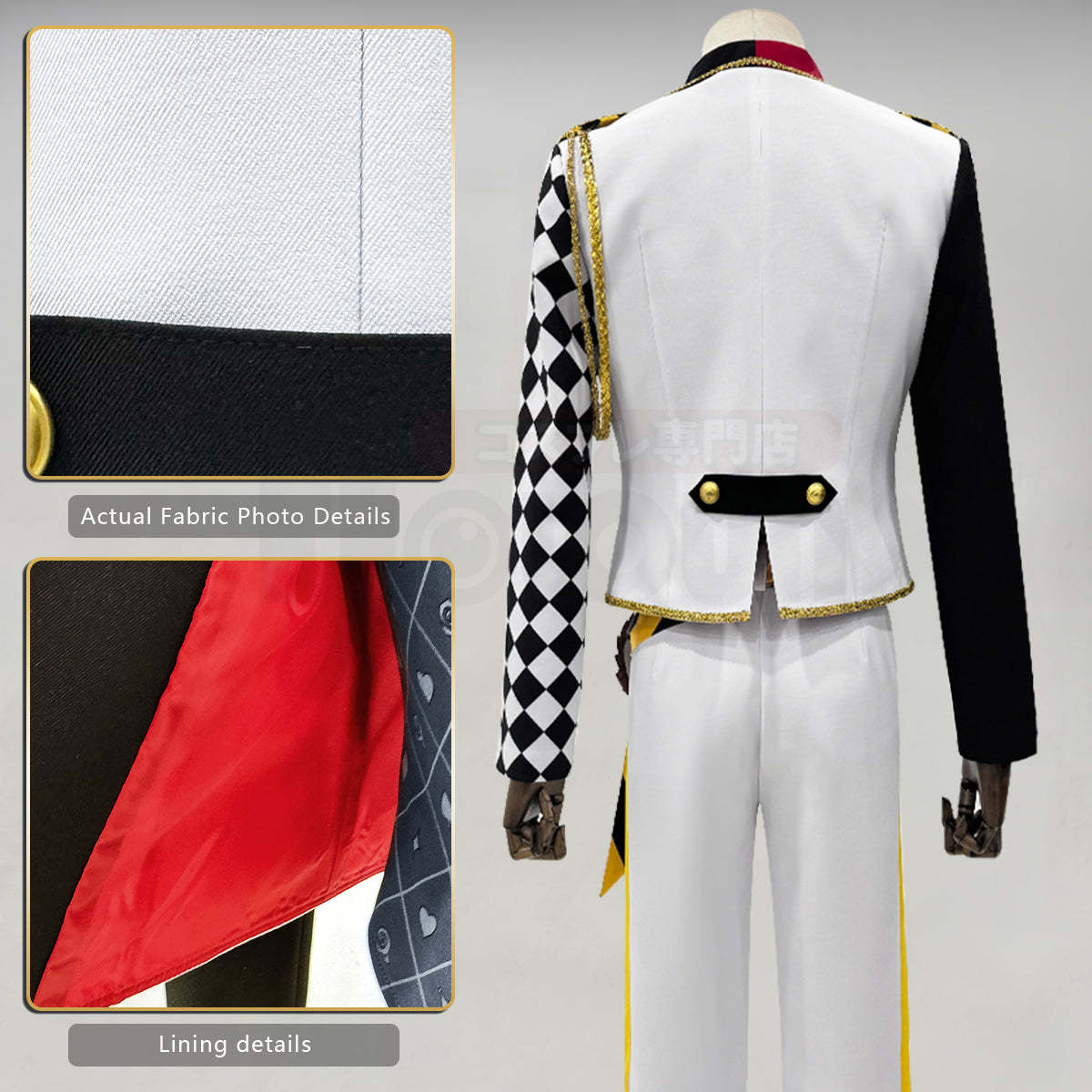 HOLOUN Twisted Game ‌Heartslabyul Cater Ace Trey Deuce Cosplay Costume Jacket Grey Red Vest Shirt Pants Convention Halloween Christmas