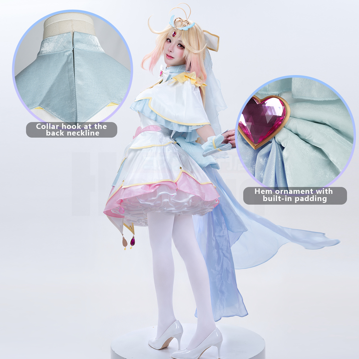 Pre-sale HOLOUN Luluka Moria Cure Arcana Cosplay Costume Star Detective Precure Anime Embroidery Dress Convention Halloween Christmas Party