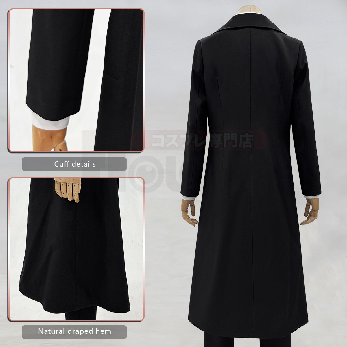 HOLOUN Chainsaw Anime Makima Cosplay Costume Wig White Shirt Black Coat Pant Tie Halloween Christmas Convention Daily Wear
