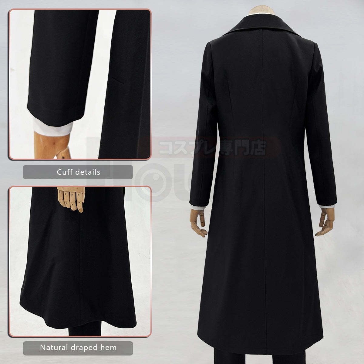 HOLOUN Chainsaw Anime Makima Cosplay Costume Wig White Shirt Black Coat Pant Tie Halloween Christmas Convention Daily Wear