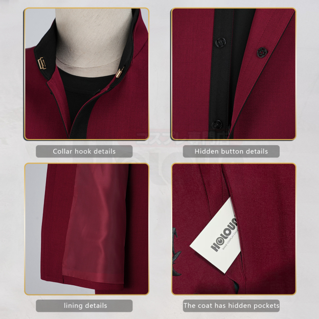 HOLOUN Tokyo Anime Izana Kurokawa Cosplay Costume Upgraded Embroidered Coat Pants Ear Clips Convention Halloween Christmas Party