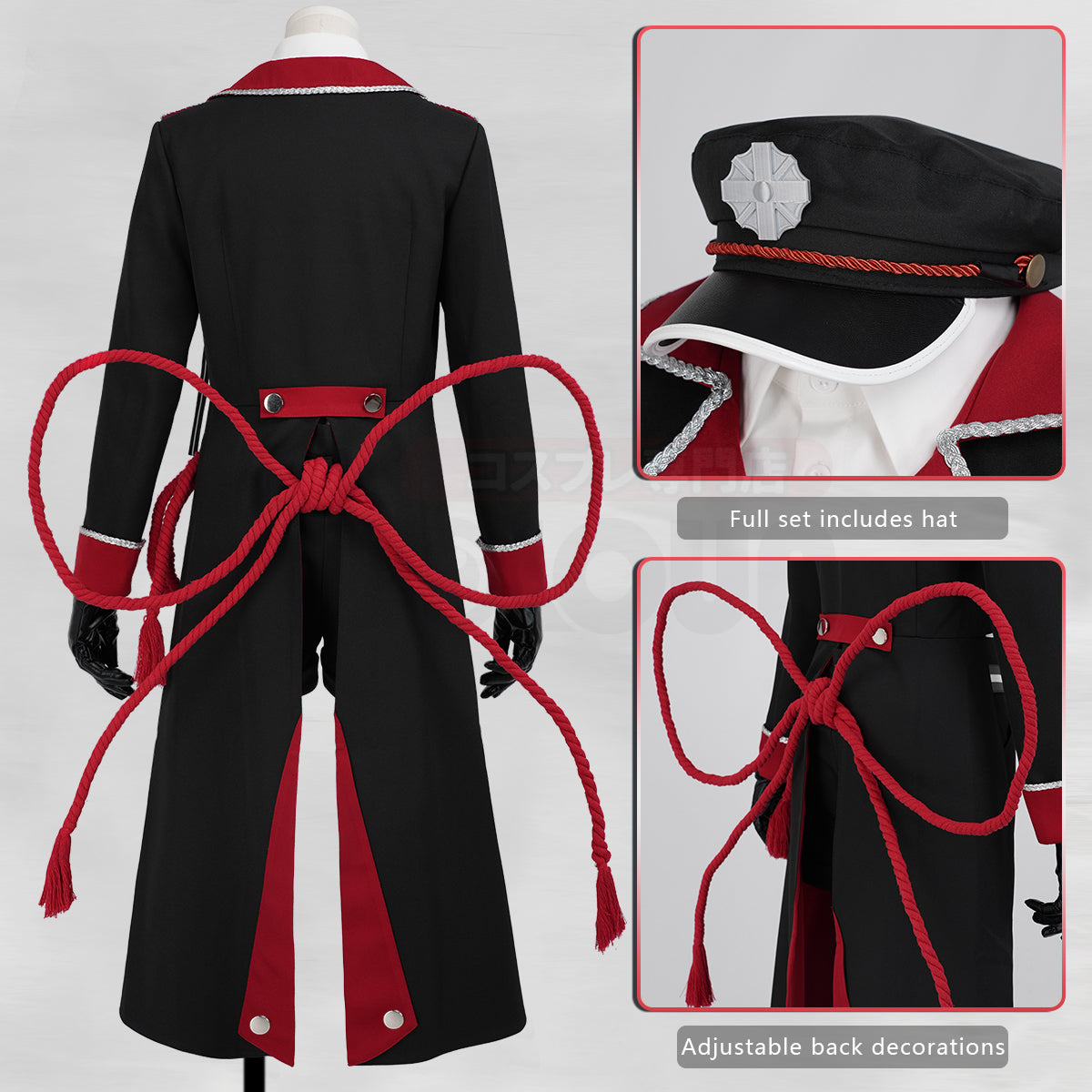 Pre-sale HOLOUN Toilet-Bound Hanako-kun Anime Hanako-kun Yugi Amane Cosplay Costume Coat Shirt Shorts Belt Stickers Hat Chest Decorations