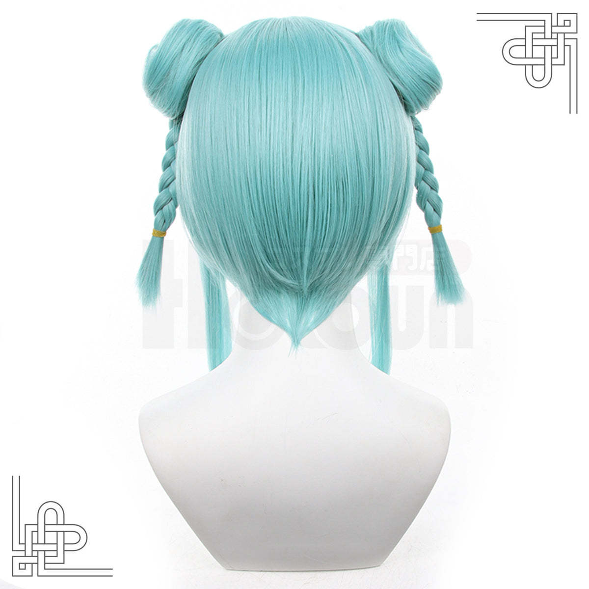 HOLOUN Manga Anime Chigiri Cosplay Wig Rose Net Synthetic Fiber Light Blue