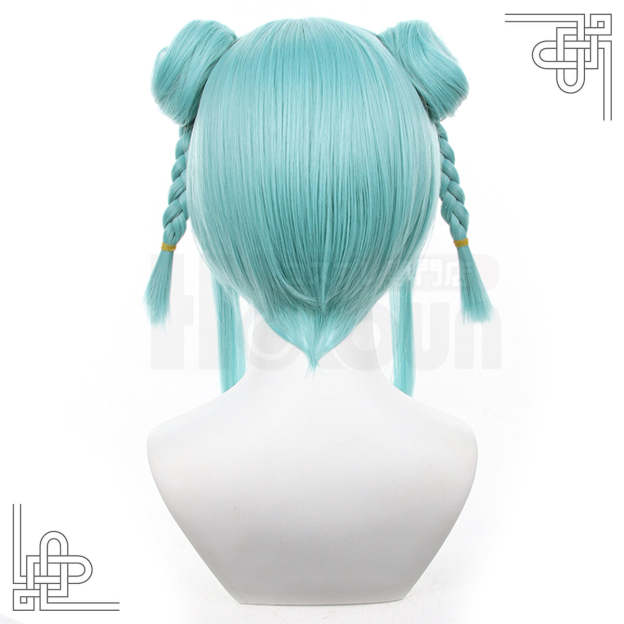 HOLOUN Manga Anime Chigiri Cosplay Wig Rose Net Synthetic Fiber Light Blue