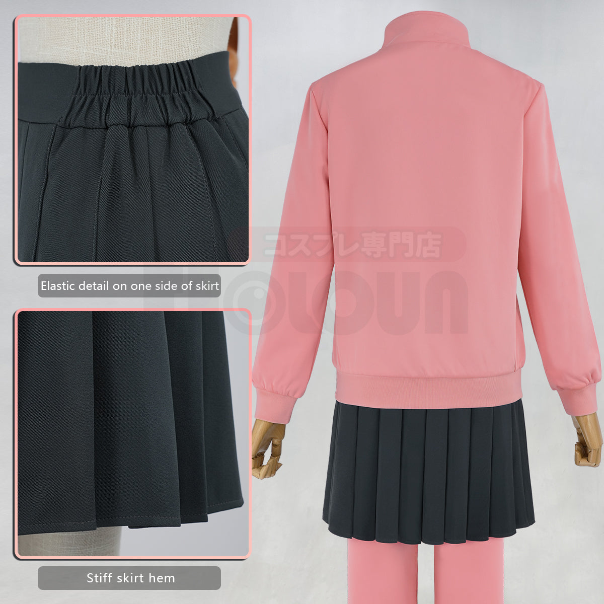 HOLOUN Bocchi The Rock Anime Gotoh Hitori Cosplay Costume Pink Tracksuit JK Skirt Pants T-shirt School Uniform Daily Wear