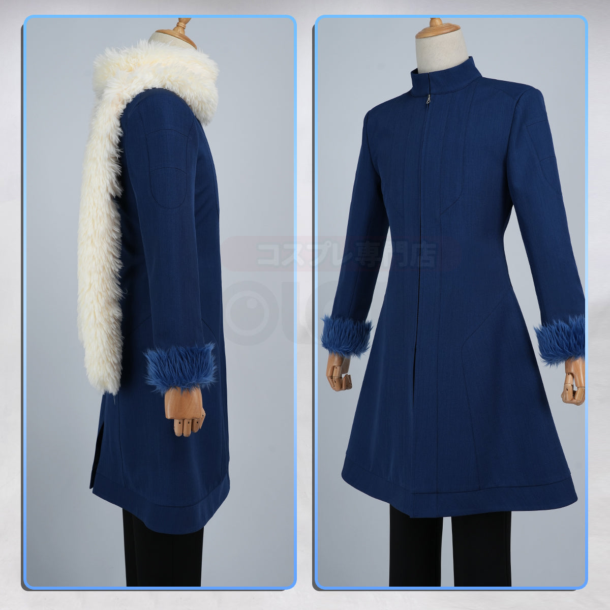 HOLOUN That Time I Got Reincarnated as a Slime Anime Rimuru Tempest Cosplay Costume Blue Winter Coat Scarf Convention Halloween