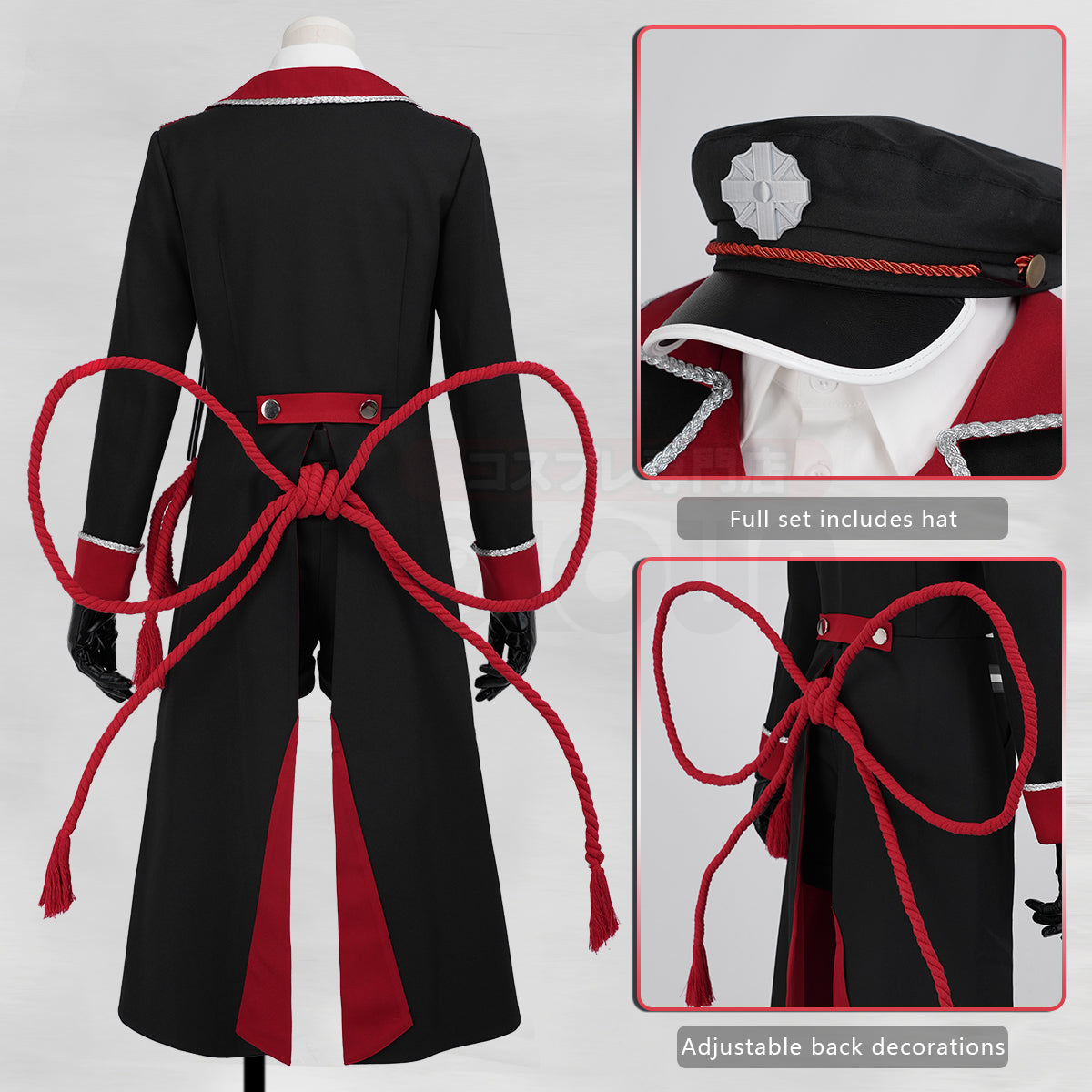 Pre-sale HOLOUN Toilet-Bound Hanako-kun Anime Hanako-kun Yugi Amane Cosplay Costume Coat Shirt Shorts Belt Stickers Hat Chest Decorations