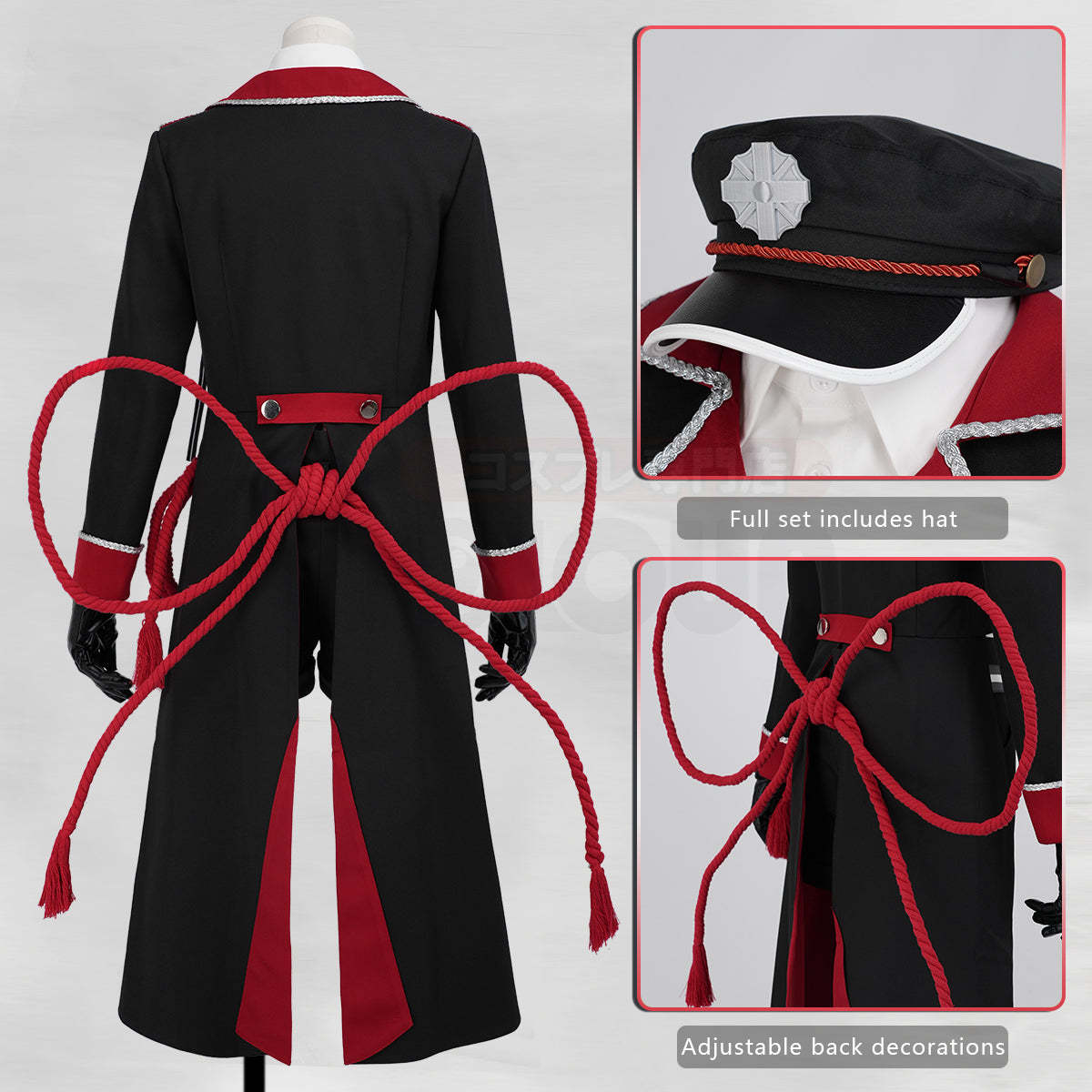 Pre-sale HOLOUN Toilet-Bound Hanako-kun Anime Hanako-kun Yugi Amane Cosplay Costume Coat Shirt Shorts Belt Stickers Hat Chest Decorations