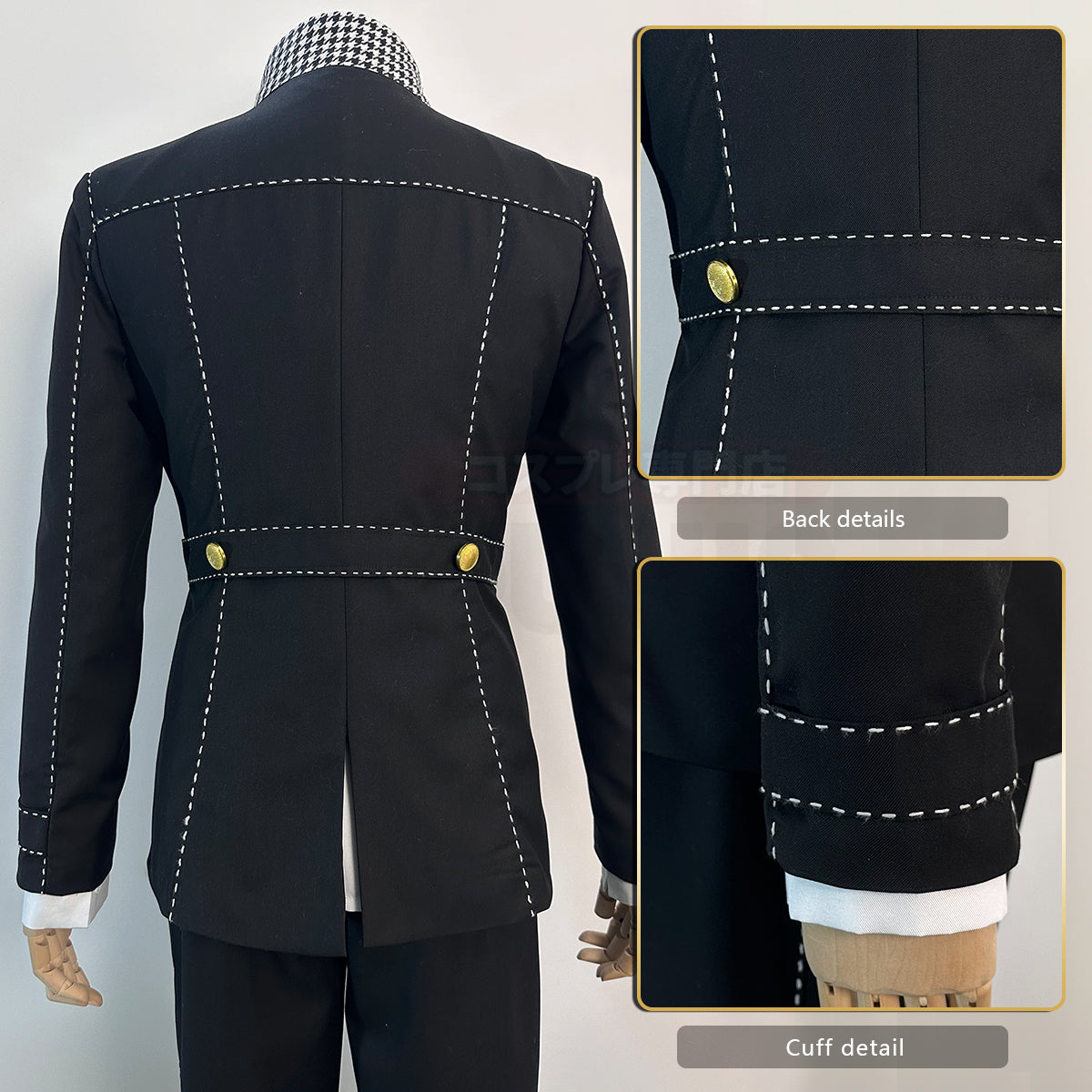 HOLOUN P4 Game Yu Narukami Cosplay Costume Wig School Uniform Embroidery Plaid Collar Suit Pants White Shirt Daily Wear Halloween