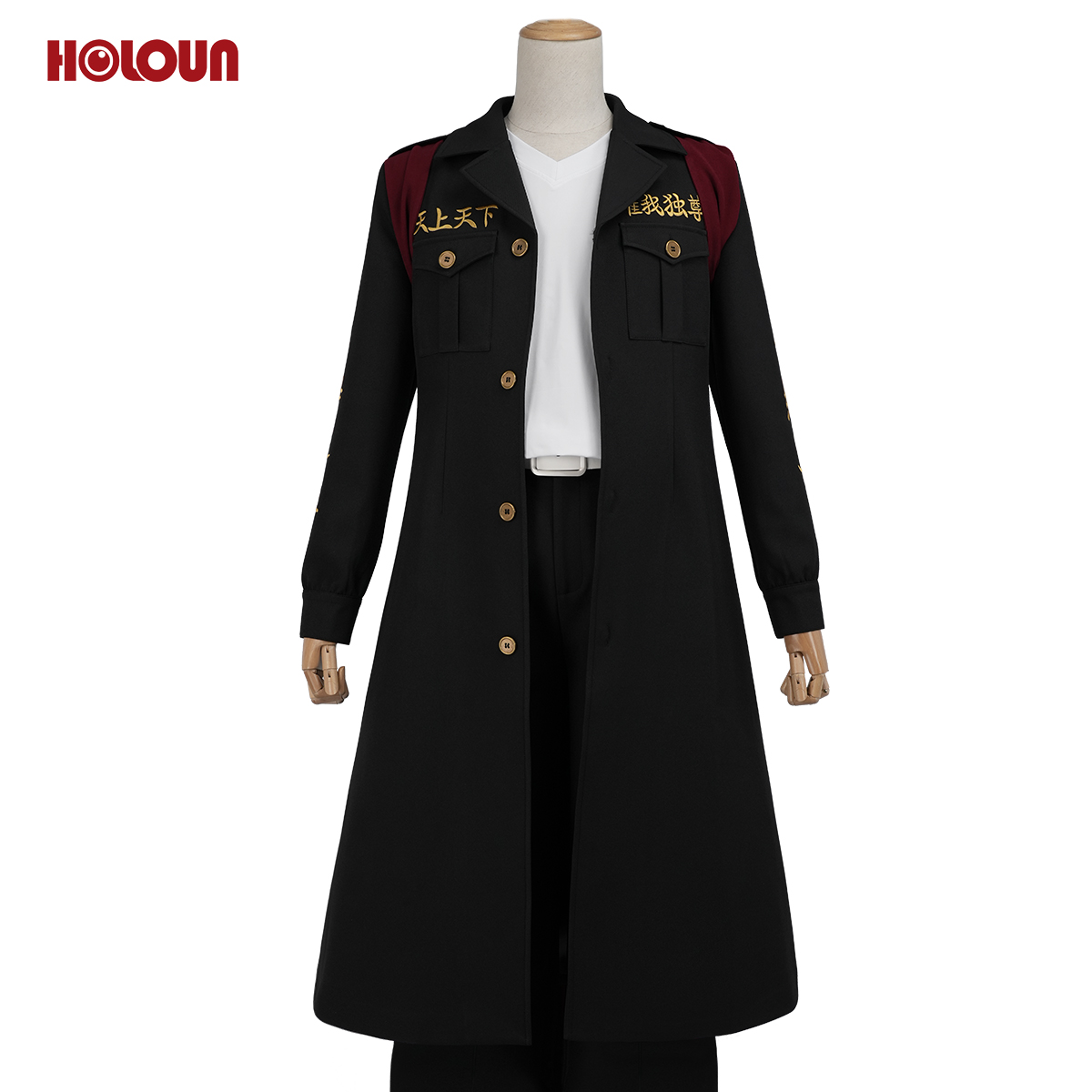 HOLOUN Tokyo Manji Gang Anime Manjiro Sano Mikey Cosplay Costume Upgraded Embroidery Coat T-Shirt Pants Uniform Halloween Convention