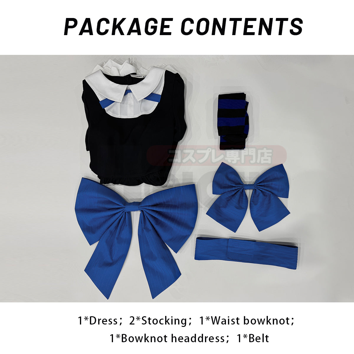 HOLOUN Stocking Panty Anime Stocking Anarchy Cosplay Costume Dress Stockings Bowknot Headdress Cos Convention