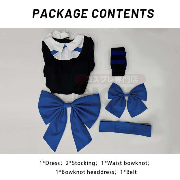 HOLOUN Stocking Panty Anime Stocking Anarchy Cosplay Costume Dress Stockings Bowknot Headdress Cos Convention