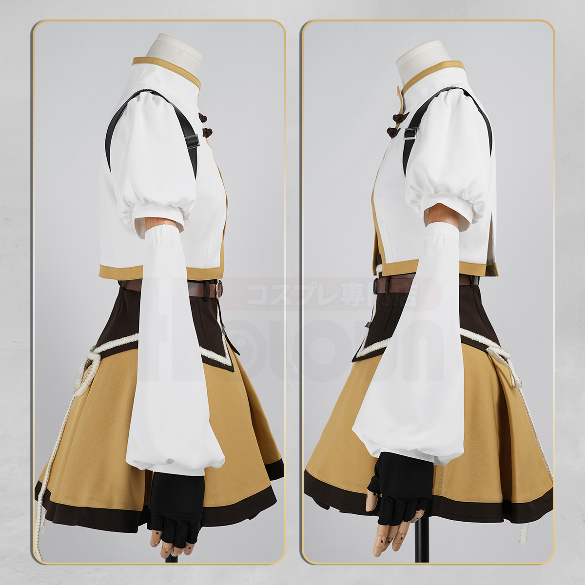 Pre-sale HOLOUN Mami Tomoe Anime Puella Magi Madoka Magica Cosplay Costume Halloween Christmas Party Convention Coat Top Skirt Hat
