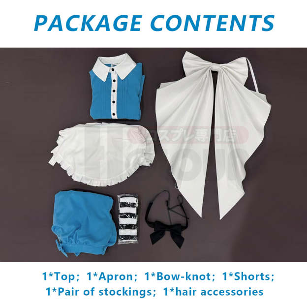 HOLOUN Butler Anime Ciel Phantomhive Cosplay Costume Blue Top Shorts White Apron Bow-knot Halloween Christmas Convention