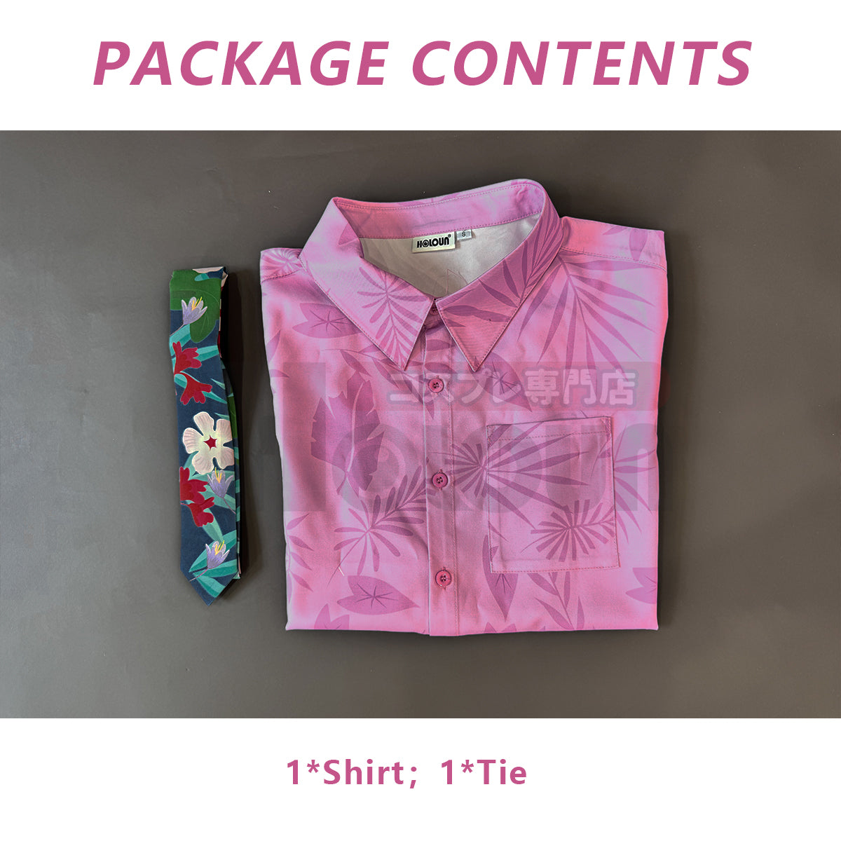 HOLOUN Zoo Movie Nick Wilde Cosplay Costume Pink Green Shirt Tie Halloween Christmas Animation Convention Unisex Adult Daily Wear