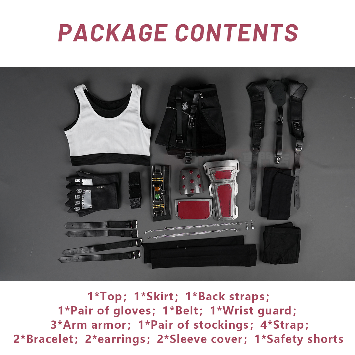 Pre-sale HOLOUN Tifa Cosplay Costume FF VII Game Halloween Convention Christmas Party Top Skirt Belt Gloves