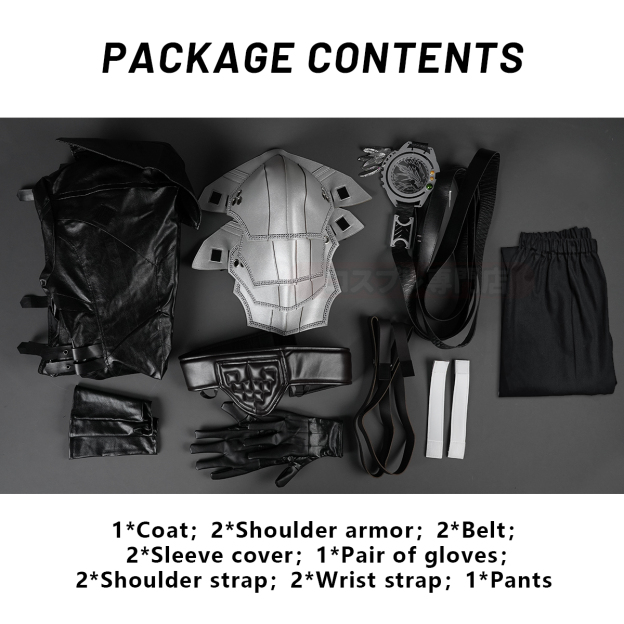 HOLOUN Sephiroth Cosplay Costume Game Halloween Convention Christmas Party Coat Pants Belt Gloves Shoulder Armor