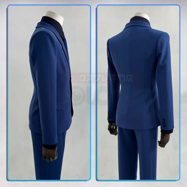 HOLOUN Anime Chigiri Rin Itoshi Isagi Bachira Hiori Reo Mikage Nagi Cosplay Costume Blue Suit Pants Tie Black Shirt