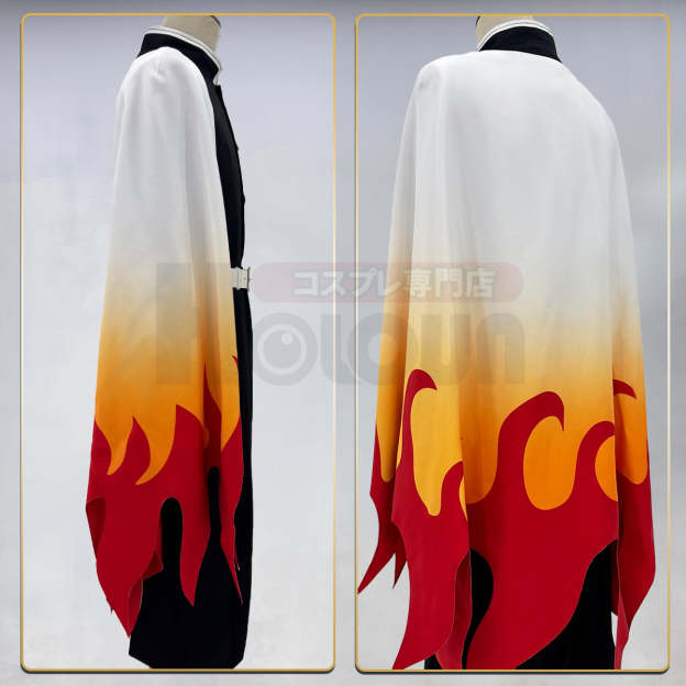 HOLOUN Anime Rengoku Kyoujurou Cosplay Costume Wig Haori Embroidery Top Elastic Pants Belt Convention Halloween Christmas