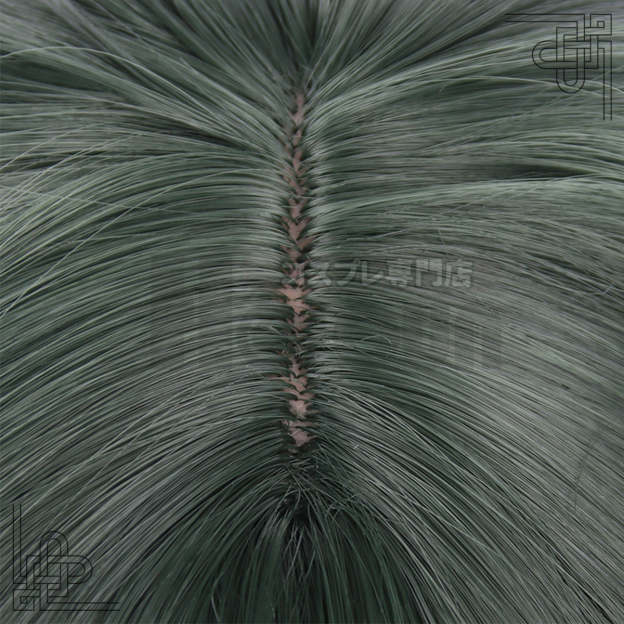 HOLOUN Anime Chigiri Cosplay Wig Rose Net Synthetic Fiber Green