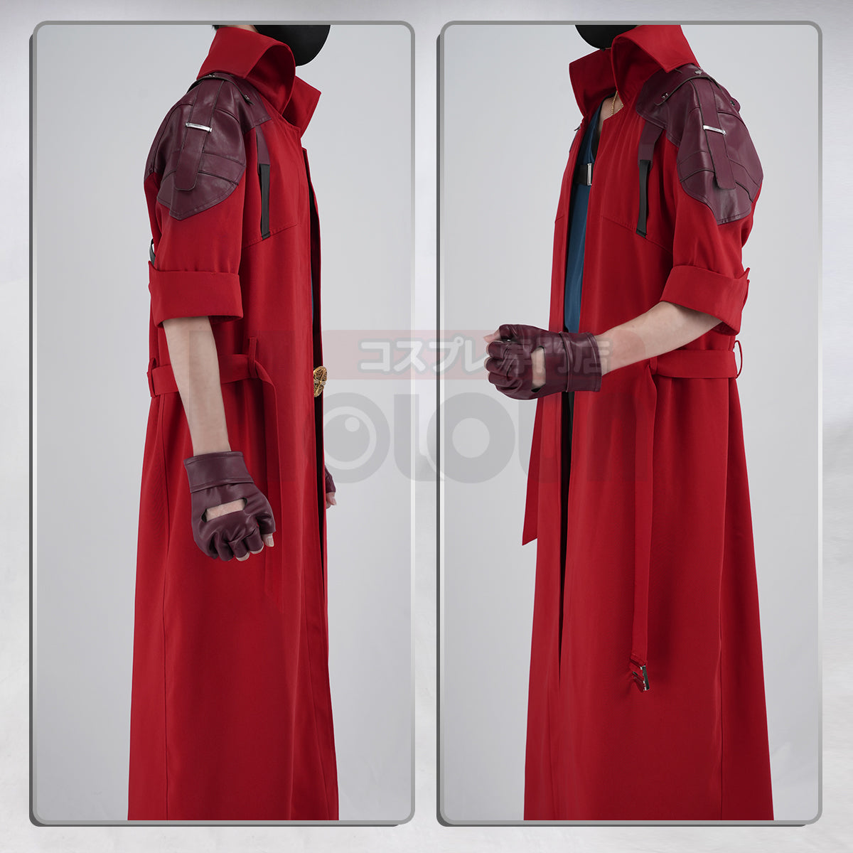 HOLOUN Devil Game Dante Cosplay Costume Faux Leather Carnival Coat T-shirt Pants Belt Gloves Necklace Cos Convention Unisex