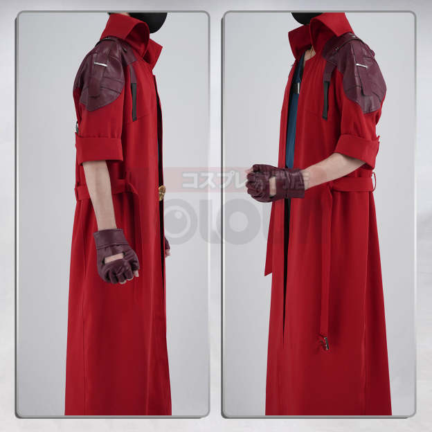 HOLOUN Devil Game Dante Cosplay Costume Faux Leather Carnival Coat T-shirt Pants Belt Gloves Necklace Cos Convention Unisex