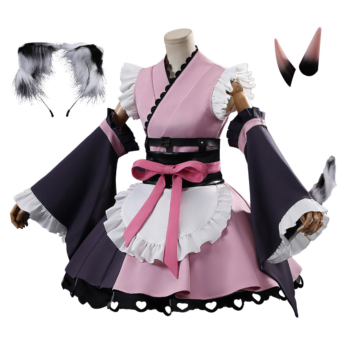 HOLOUN Cosmic Princess Kaguya Anime Komazawa Noi Cosplay Costume Skirt Tail Ears Horn Convention Halloween Christmas