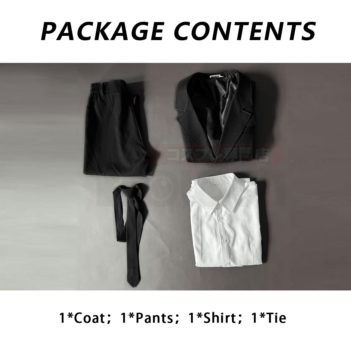HOLOUN Chainsaw Anime Denji Hayakawa Aki Cosplay Costume Wig Halloween Christmas Convention Black Suit Shirt Pant Tie Daily